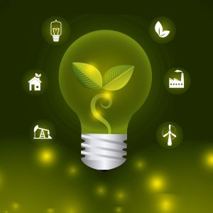 Green energy and ecology theme design, vector illustration.